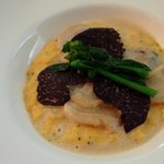 ベル･エポック - はまぐりとトリュフのスクランブルエッグ、菜の花