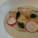 ベル･エポック - さといものスープとあわび　かぶとあさづきのマセラシオン（浅漬け）