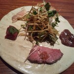 焼鳥 祐 - ダチョウのお造り