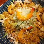 灼味噌らーめん 八堂八 - 海鮮冷やし味噌(スープ、ひと口飯付) 1500円