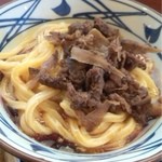 丸亀製麺 - 牛肉しぐれ釜玉♫