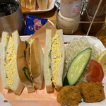 コメダ珈琲店 - 昼コメプレート　ミックスサンド(辛子抜)