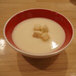 串揚げ かたやま - 冷たいじゃがいものスープ