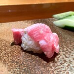 天寿し - 鮪 蛇腹 塩