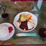 喫茶マーブル - 手作りハンバーグ定食　1,200円