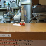 亀戸煮干中華蕎麦 つきひ - 食券の重しはモーターボート