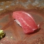 鮨 橋口 - 2013.4月　まぐろ中とろ（腹）