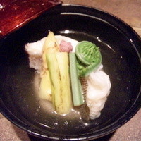 銀座 座屋 - アイナメと新玉葱の椀