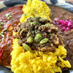 カレースタンド ロムアズ - ・ココナッツと枝豆のドライキーマカレー
（COCONUT & SOY KEEMA CURRY）