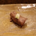 にぎり鮨 一五〇 - 牛タンのネギ塩にぎり