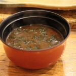 にぎり鮨 一五〇 - あおさの赤出汁