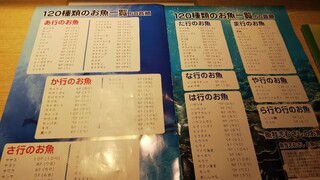 魚我志 むさし - 120種類お魚一覧