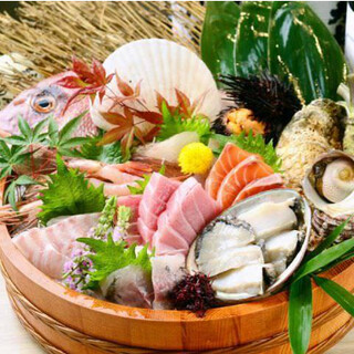 An assortment of 9 types of extremely fresh sashimi, the famous Kuikai!