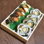 寿司処 古市庵 - 料理写真:焼鯖押寿司・高菜太巻（７３５円）２０２２年８月