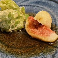 十月十日 - いちじくと万願寺とうがらしの天ぷら