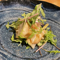 十月十日 - 真鯛の燻製ピーナッツソース、サラダ仕立て