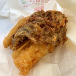 上間沖縄天ぷら店 - もずく天、イカ天、さかな天