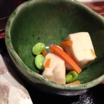 福の花 - 小鉢：高野豆腐と大豆