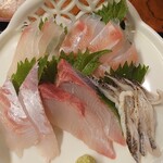 魚拓 - 刺身（ヒラメ、真鯛、タチウオ、かんぱち、石鯛）