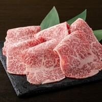 銘柄牛の霜降り和牛の焼きしゃぶ