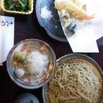 みさき - 料理写真:せいろ（細麺）、ミニ天盛、おばんざい