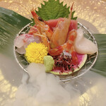 道後温泉 八千代 - 蓋を開けるとお造り！