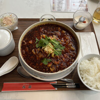 四川名菜 川府 - 豚肉の四川風激辛煮込み。辛いよりしびれ。