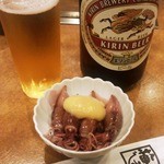 梅寿司 - 中瓶ビール＋お通し