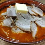 らーめん 高尾 - 味噌ワンタンチャーシュー麺・バタートッピング