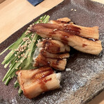 木挽町 とも樹 - 追加のおつまみ。煮穴子を炙っていただきました