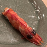 木挽町 とも樹 - 車海老の頭をつまみでいただきます