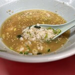 家系ラーメン 武将家 - 【再訪】最後にライスを入れてみた