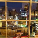 Sushi Hana - 席からは仙台駅の夜景