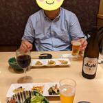 Sushi Shunsen Ryouri Sharizen - お通しとサラダ。野菜たっぷりで嬉しい。