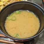 菩提寺パーキングエリア(上り線)  フードコート - 定食のみそ汁