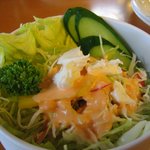 ミンズヤード - カレーピザセット「サラダ」