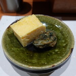 鮨匠 のむら - だし巻きたまごと飛び魚の薩摩揚げ(のむらオリジナル)