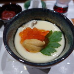 鮨匠 のむら - 茶碗蒸し(餅・薩摩芋入り)赤雲丹&解し筋子載せ