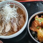 Mannosuke - 冷たい肉そばととり天丼
