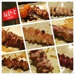 おひと - 新地の焼鳥屋で行きつけバーの飲み仲間と。お腹いっぱい。