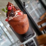 クレープアンドカフェ ヴァーチュ - 2022.08 リッチストロベリー　オレオショコラ(￥740)。
      オリジナルクレープ制覇まで残り1種！