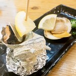Kaiya Maruhou - サザエとホンビノスの焼き物、美味い