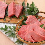 Assortment of 5 types of premium aged Wagyu beef