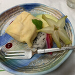 料亭 茜月 - 水菓子 カスタードクレープ