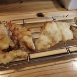 天ぷら膳と旨いもん ほ  - 左から　とりもも、ささみ、ブタ肉