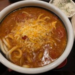 丸亀製麺 - チーズトマたまカレーうどんの得