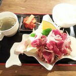 Sumibi Yakiniku Tanukikouji Yamagoya - 極み漬込ジンギスカンセット1000円