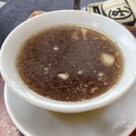 杭州飯店 - 中華丼のスープ