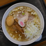 Chuukasoba Futaboshi - しおそば（¥700税込み）+煮玉子+メンマ+細切り葱・¥1000