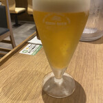 8番らーめん - 生ビールグラス